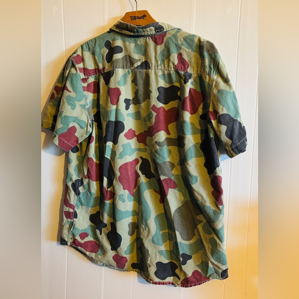 Modern Amusement Blue and Cream Shirt size large - Picture 3 of 4